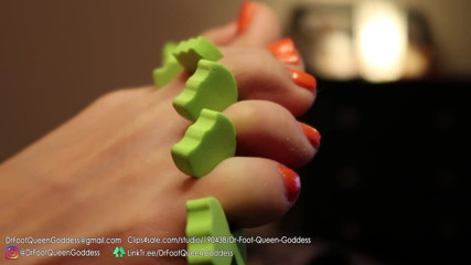 Dr. Foot Queen Goddess: Pedi egg pedicure (orange) part 4