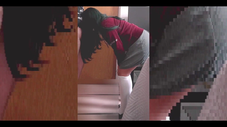 Anny Kitty: 公立大学の若い学生は、勉強の代わりにクラスメートとセックスして一日を過ごしました。本物のホームメイト。Sの下でクソ