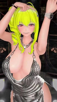 Azur lane 圣路易斯半裸舞 nayeon-pop Hentai mmd 3d 金发女郎头发颜色编辑 smixix