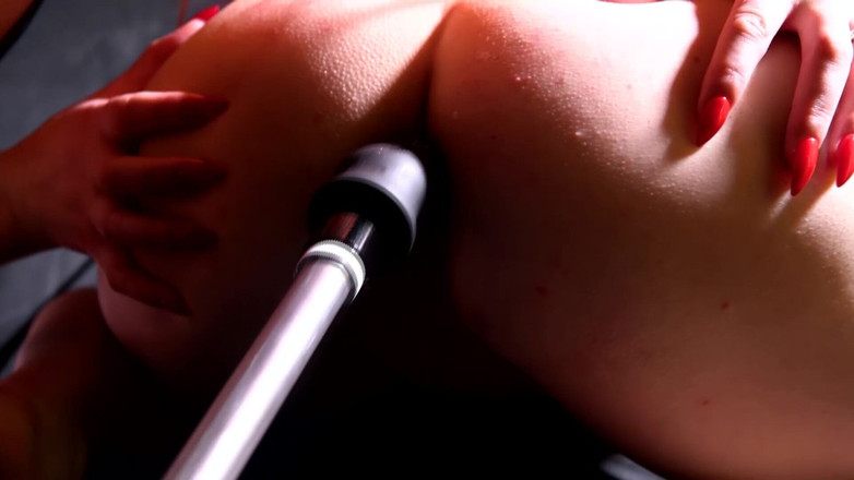 Limitless and Special: Lesbian Mistress Uses Dildo Machine on Slave Ass