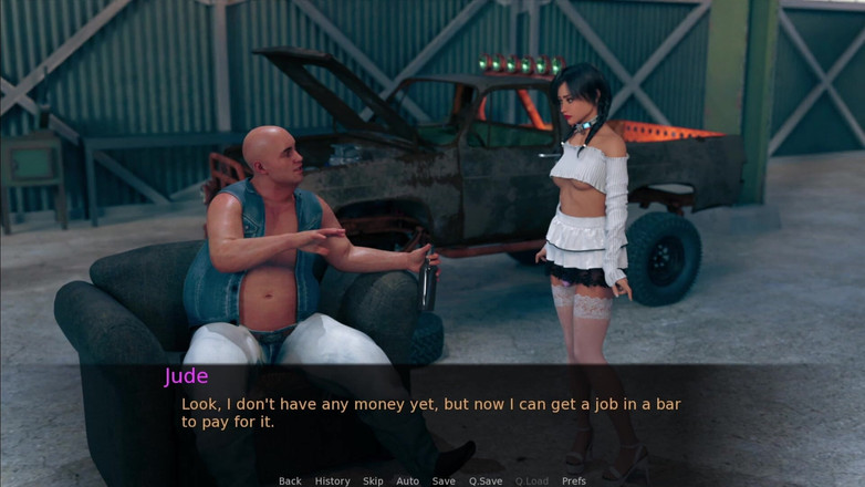 Trans Maaya: Симпатичный сисси дрочит старику за ангельскую униформу официантки