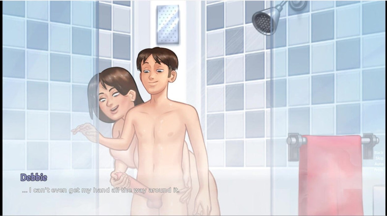 XXX Games Bunk: Summertime saga - gameplay - rollenspel - Debbie douchescènes en wederzijdse masturbatie