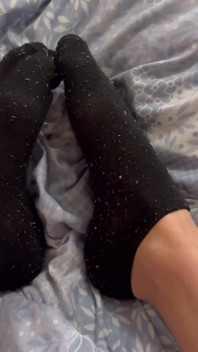 Sexy Twink Boy Plays with Socks and Feet
