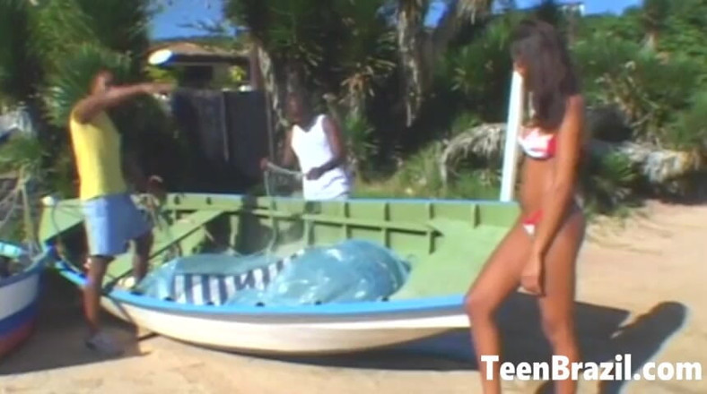 Teen Brazil: Hot Brazilian Teen Is Having Interracial Threesome Sex