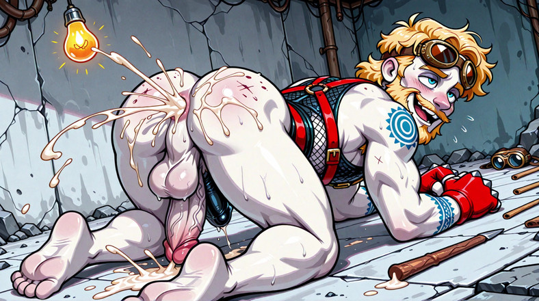 Erotic Man: Sexy, enorme ano de piel pálida