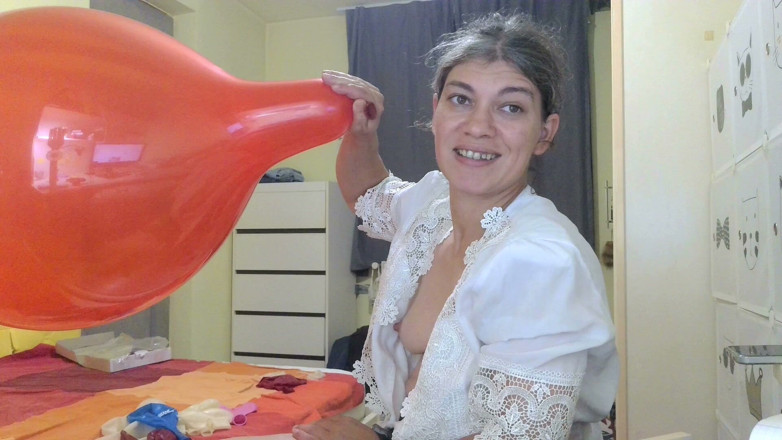MercyLove: Blow to Pop Big Red Baloon with Nipples Out