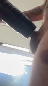 Cumshot in Front of Open Door