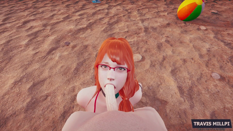 TravisMillpi: 海滩日：与红发继妹的裸体海滩
