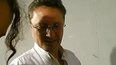 Superb French Blonde Gets Pleased by a Group of Doctors