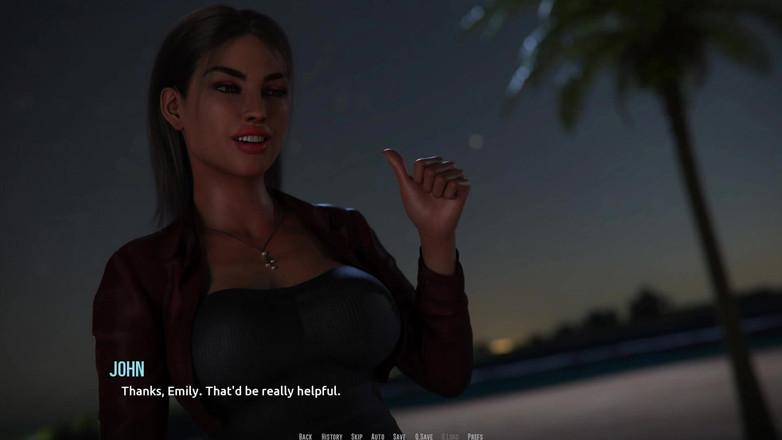 3D Cartoon Porn: Domino Beach 2: Jhon's Fateful Night Walk dengan Emily