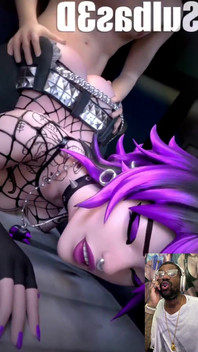 This Bald Ass Pussy Petite Goth Babe Gets Fucked, Creampied, and Cum Covered From Behind
