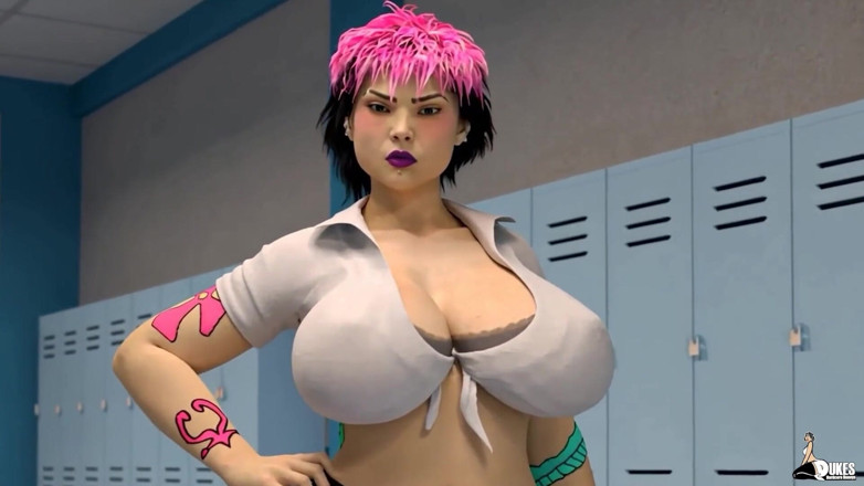 Dukes Hardcore Honeys: POV Emo met grote tieten en weelderige secretaresse wordt geneukt...