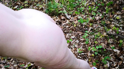 Bouncy Tits Action: Spank my ass and tits outdoor while I'm naked