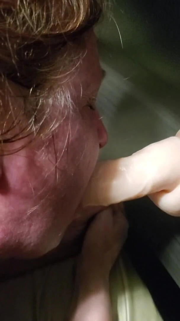 Tjedwards: Wife Sucking Dildo While Getting Fucked