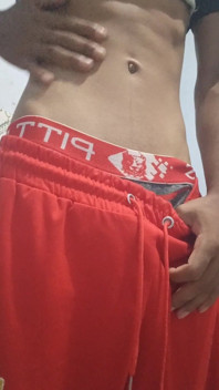 Young Man Showing the Volume of His Dick