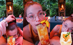 petitesubkitten: Summer Holiday Blowjob with Cum in Mouth