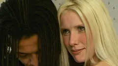 Leggy Blonde MILF's Photoshoot with a Black Guy with Others Watching