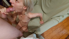 Wet Pussy Fuck: Rough Fucking 18 Year Old Cum in Mouth She Swallows Sperm