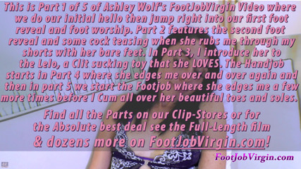 FootJobVirgin: La star du porno Ashley Wolf se fait adorer les...