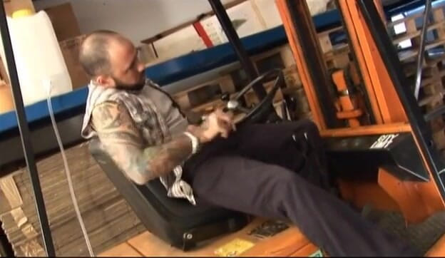 Xtime Network: Bitch in body stockings rammed in a chop shop