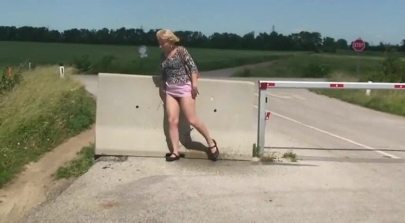 Femdom Austria: Pissing on a ramp