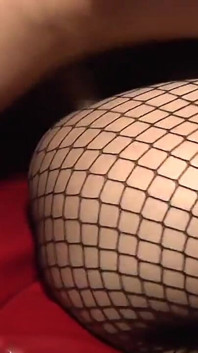 Perfect Babe Cassie in Fishnet Lingerie