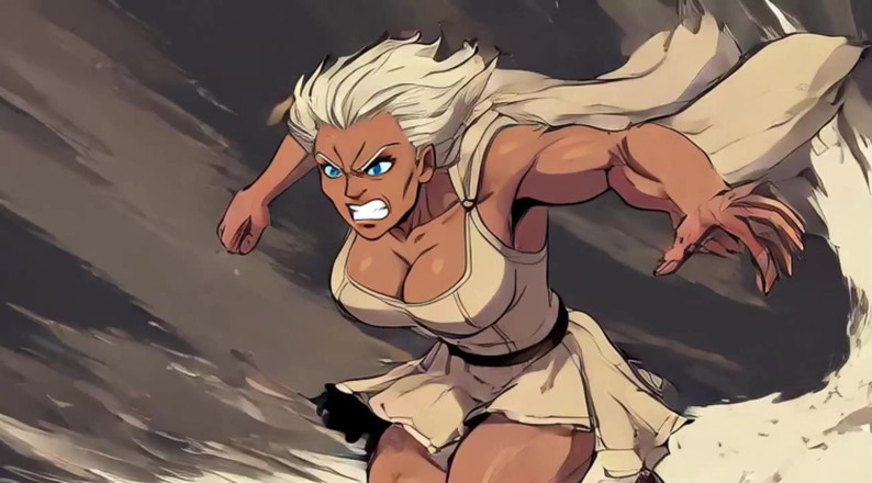 AI Porn: Atletické ženy ai v kreslených scénách