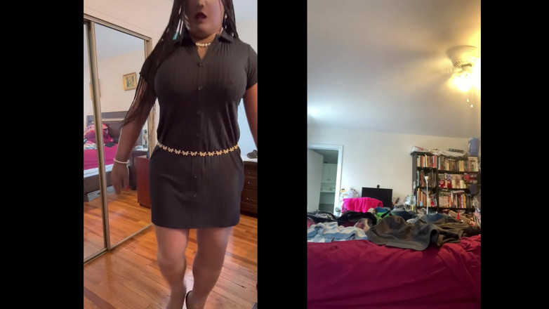 Deanna Doll: Black Babe Danae in Bossy Business Dress Outfit