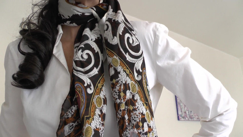 Lady Victoria Valente: Silk Scarf Fashion Show, JOI, Lady Victoria Valente
