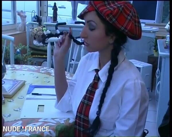 La France a Poil: A cheeky young girl being punished by her private teacher