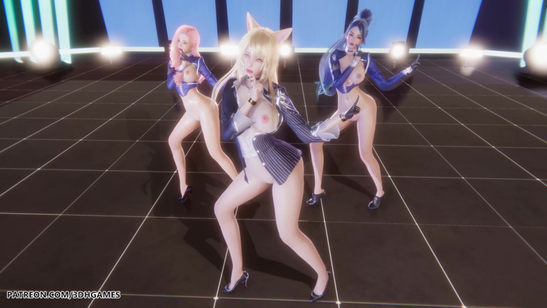 3D-Hentai Games: [MMD] Дважды - разговор, что говорить Ahri Seraphine Kaisa, сексуальный стриптиз Лиги легенд, хентай без цензуры, 4K 60fps