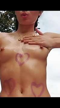 The Girl Cums in the Park