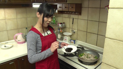 Caribbeancom: Spitroasted oriental brunette gets creampied