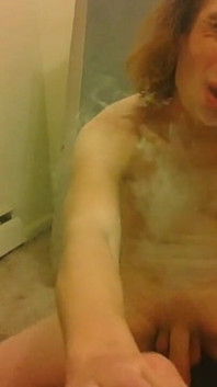 Transwoman Vaping and Auto-bouncing Pre-op Clit (no Cumming/no Masturbate)