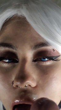 Submissive Babe Loves Getting All the Cum Out and Swallowing It All Down - Cumshot