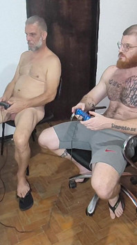 Carmona and Her Stepfather Playing Video Games Naked