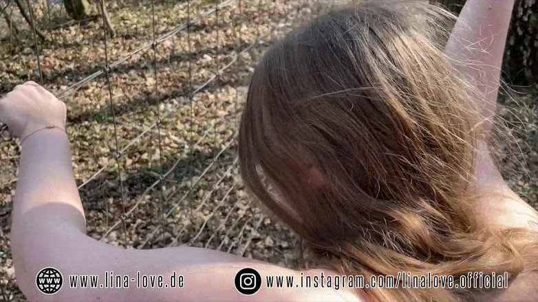 LinaLove_: 18yo German Teen Fucked First Time Outdoor