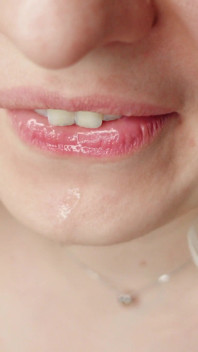 Saliva spit fetish