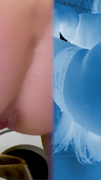 Sperma Dikuras 8. Tante seksi perancis menguras sperma di kamar mandi! Desain X-ray.