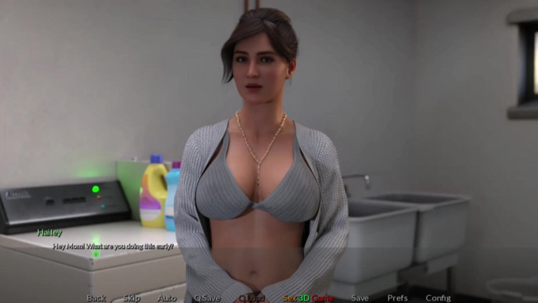 Q Boy: MILF Stepmom Self Pleasured in Laundry Room - Summer Breeze - Ep01
