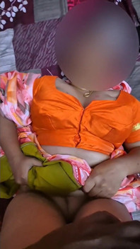 Sexy Indian Housewife Sreejaa in Orange Blouse and Saree Fucked Hard