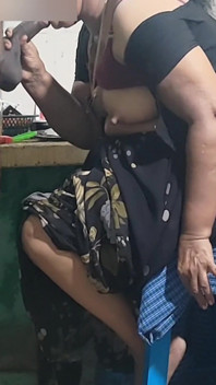 Step Mother Was Cooking in the Kitchen and I Had Sex with Her