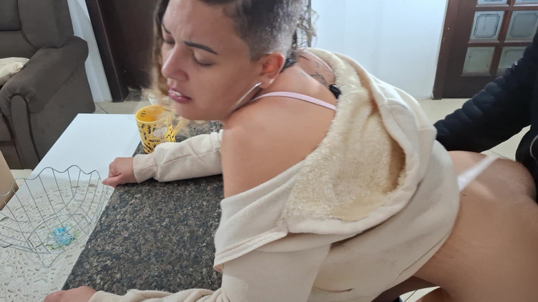 Gabi SweetCouplesStories: A Stepdaughter Is Surprised While Having Breakfast.