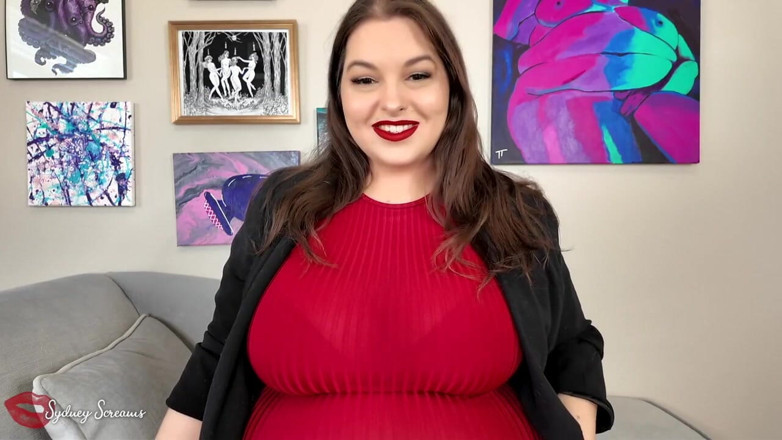 Sydney screams fetish: Boss Squishes You with Lipstick Kisses &amp; Big Ass