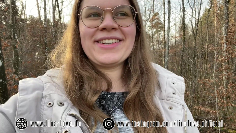 Lina Love: German Teen 18yo First Blowjob Outdoor