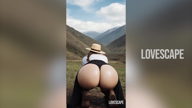 Lovescape: Big Booty Mountain Peasant Babe - Bierze kutasa głęboko Pośród Malowniczych...