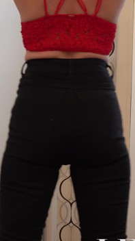 Üvey anne jeans belden belden bağlı denemesi