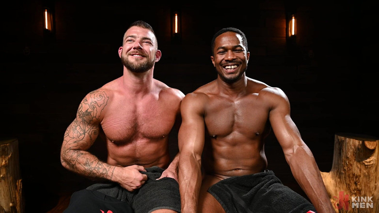 Bound gods: Fleischiges beefcake-tryp masturbiert bereit, Sean xaviers massiven schwanz zu nehmen
