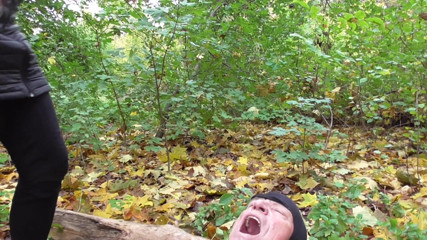 Femdom Austria: Spitting session in the forest