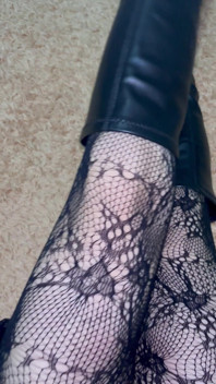 Playing with My Legs in Sexy Stocking and Boots